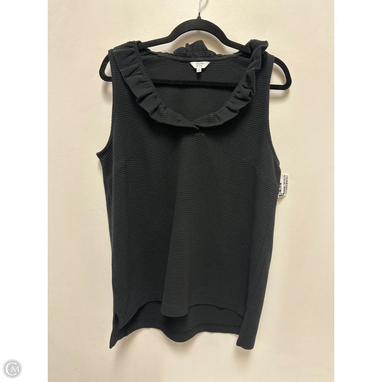 Top Sleeveless By Crown And Ivy In Black, Size: L