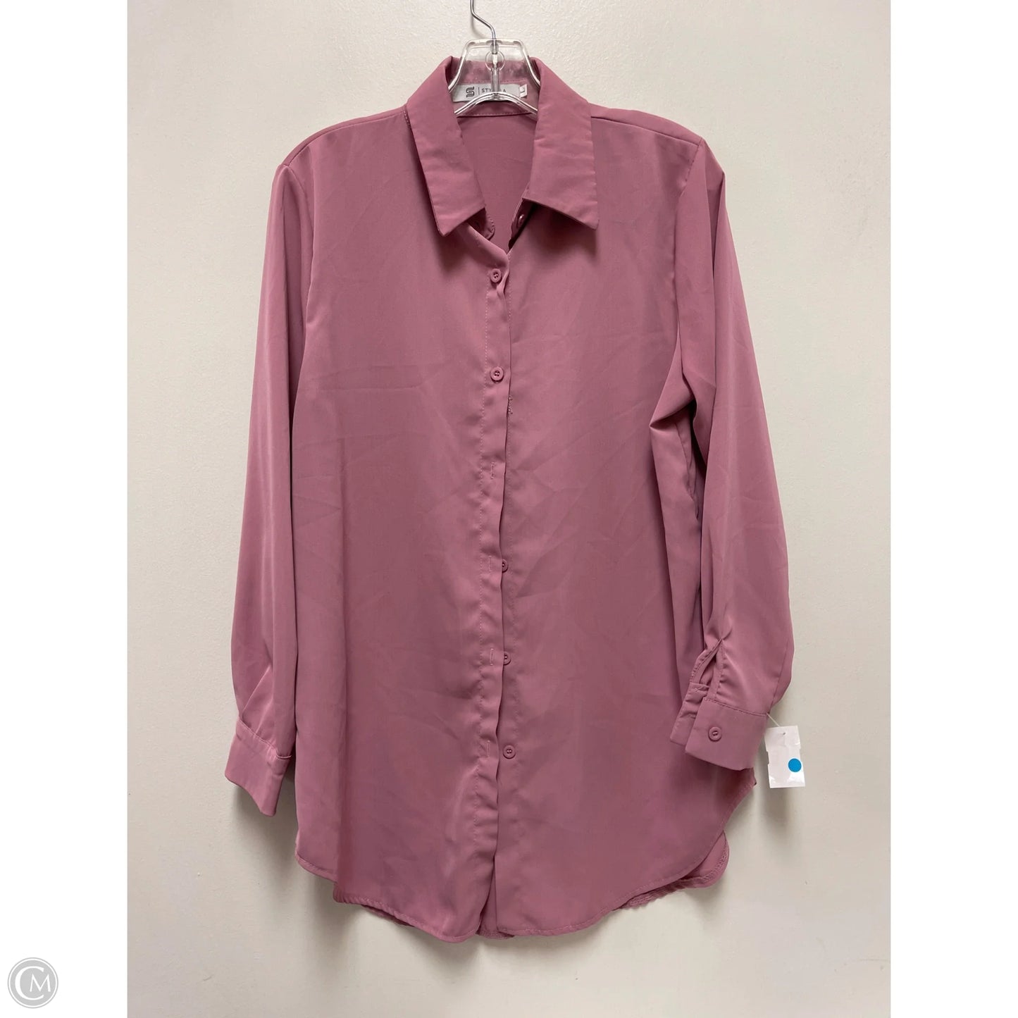 Tunic Long Sleeve By Clothes Mentor In Pink, Size: L