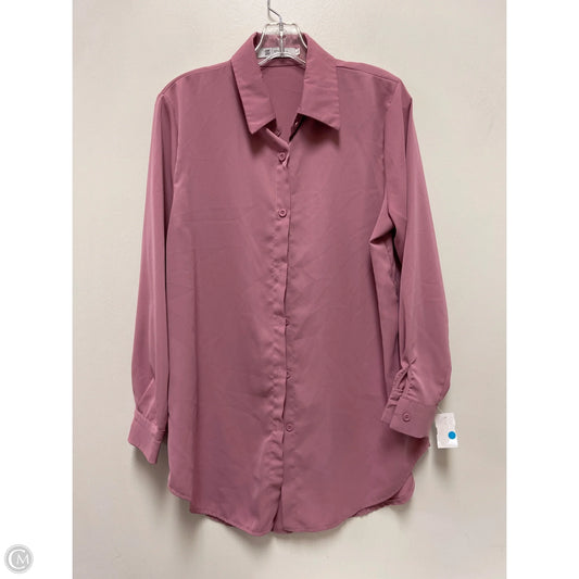 Tunic Long Sleeve By Clothes Mentor In Pink, Size: L
