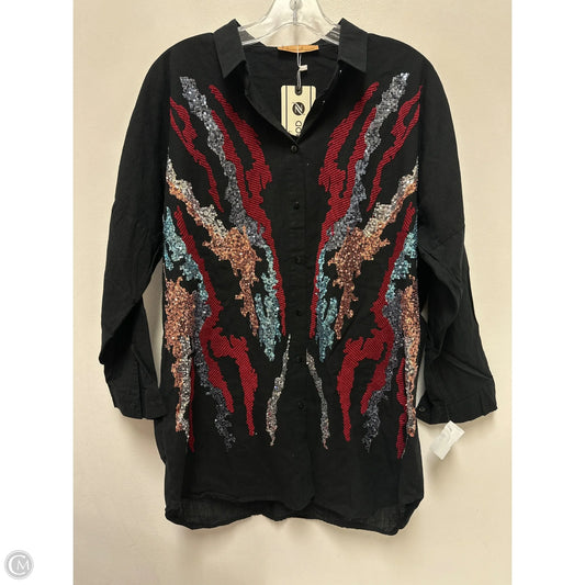 Blouse Long Sleeve By Clothes Mentor In Black, Size: Xl
