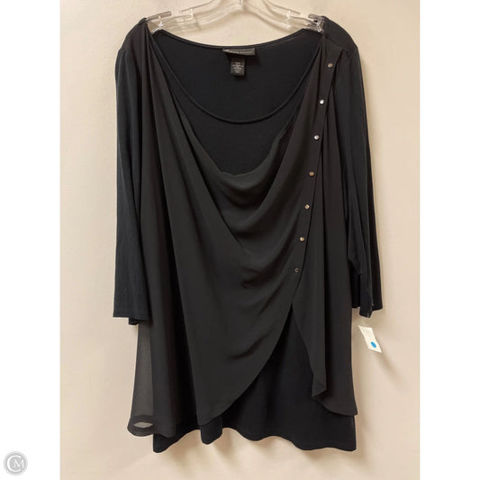 Top Long Sleeve By Lane Bryant In Black, Size: 2x