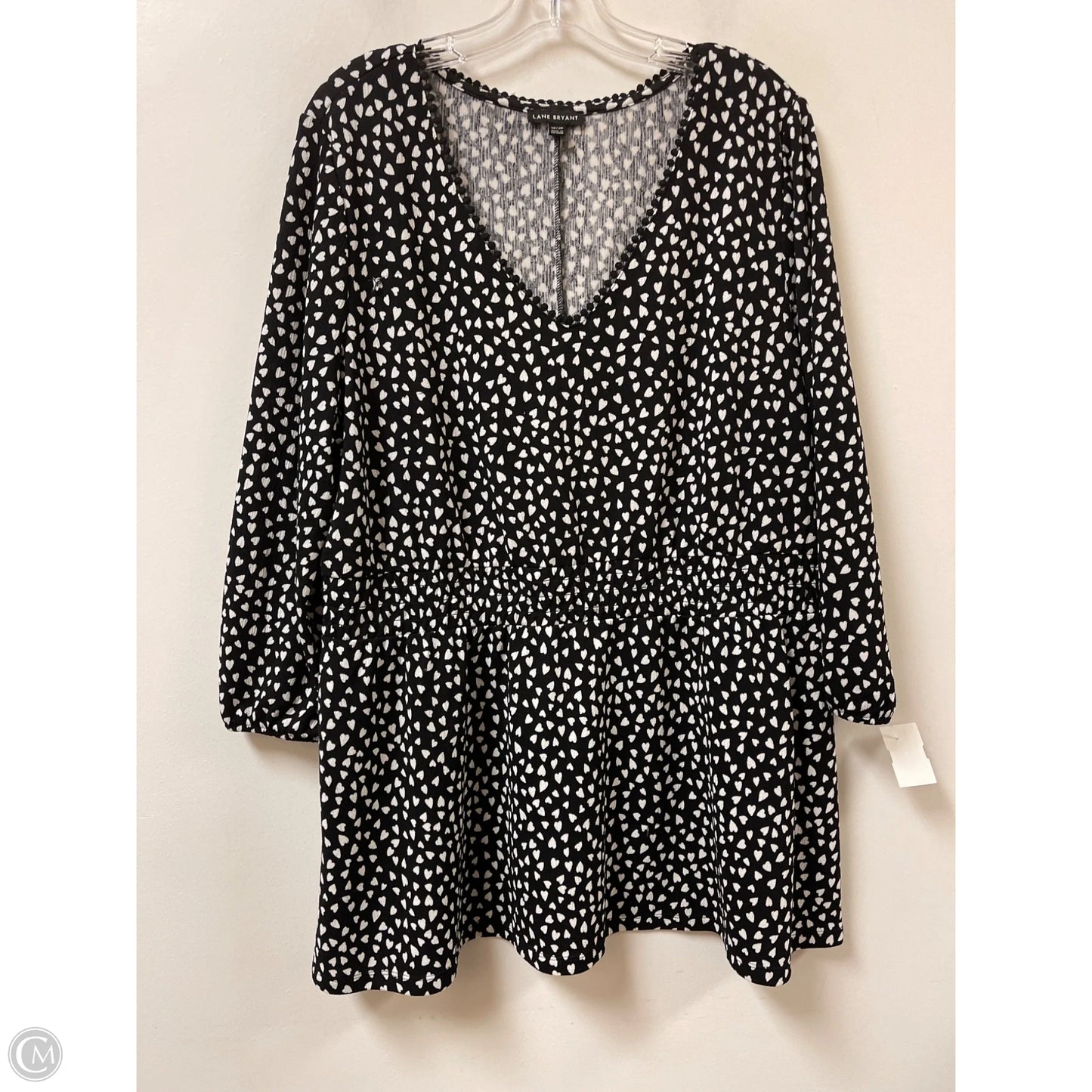Top Long Sleeve By Lane Bryant In Black & White, Size: 2x