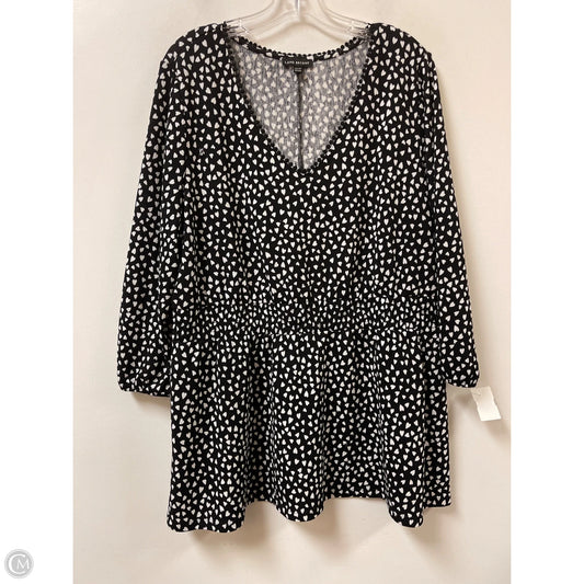 Top Long Sleeve By Lane Bryant In Black & White, Size: 2x