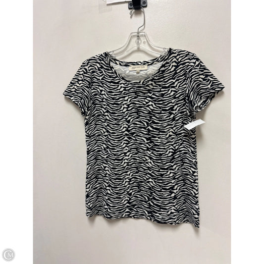 Top Short Sleeve By Jones New York In Black & White, Size: S