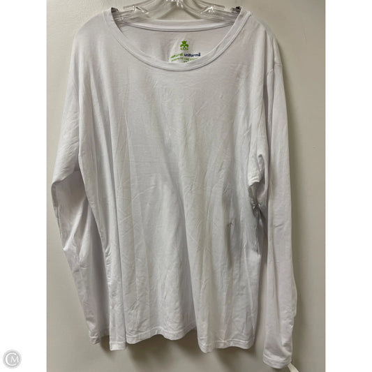 Top Long Sleeve Basic By Clothes Mentor In White, Size: 3x