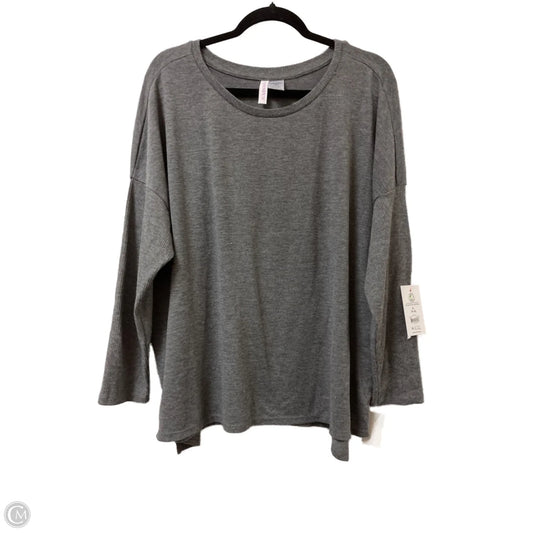 Top Long Sleeve By Clothes Mentor In Grey, Size: Xl