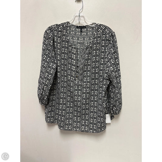 Top Long Sleeve By Clothes Mentor In Black & White, Size: Xl