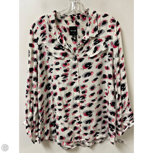 Blouse Long Sleeve By Nic + Zoe In Animal Print, Size: S