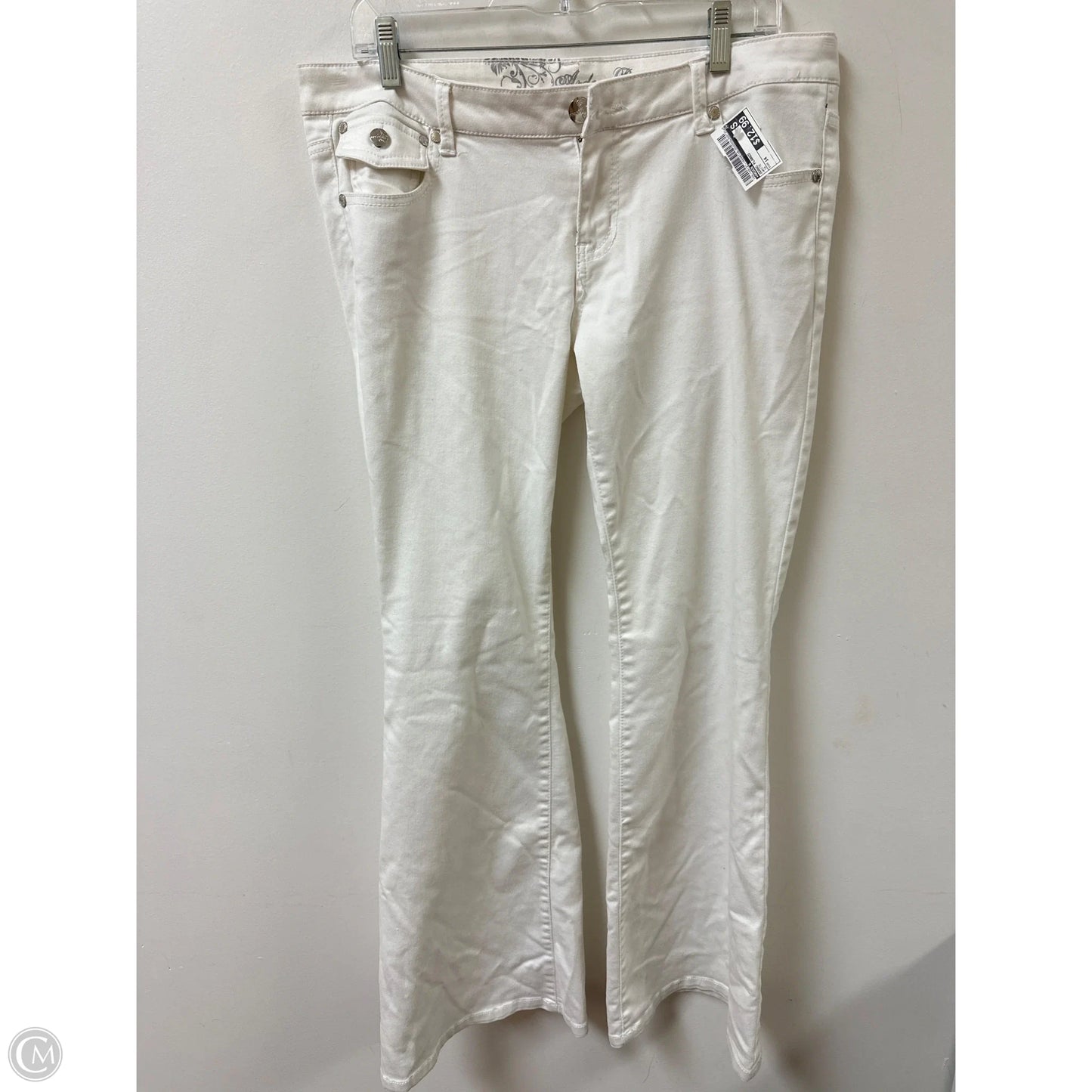 Jeans Flared By Arden B In White, Size: 14