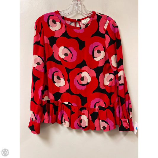 Top Long Sleeve Designer By Kate Spade In Red, Size: Xs