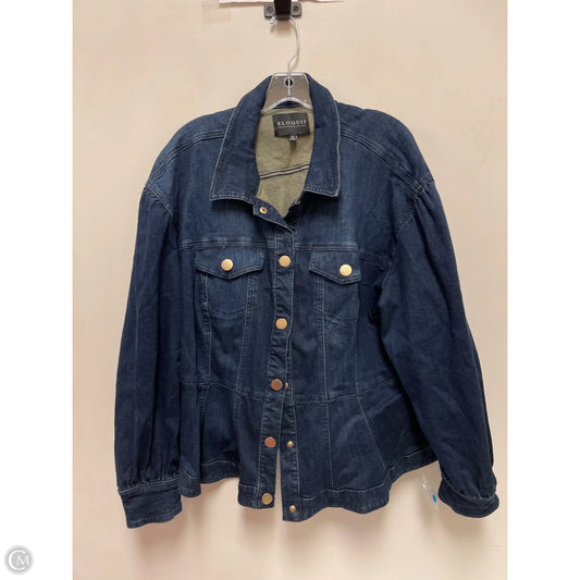 Jacket Denim By Eloquii In Blue Denim, Size: 2x