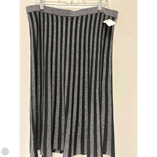 Skirt Midi By Ann Taylor In Grey, Size: 12