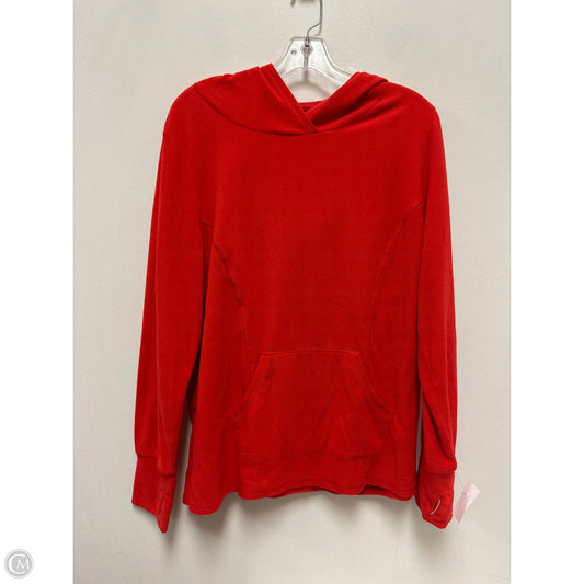 Athletic Top Long Sleeve Hoodie By Livi Active In Red, Size: Xl