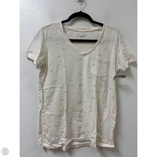Top Short Sleeve By Universal Thread In Cream, Size: M