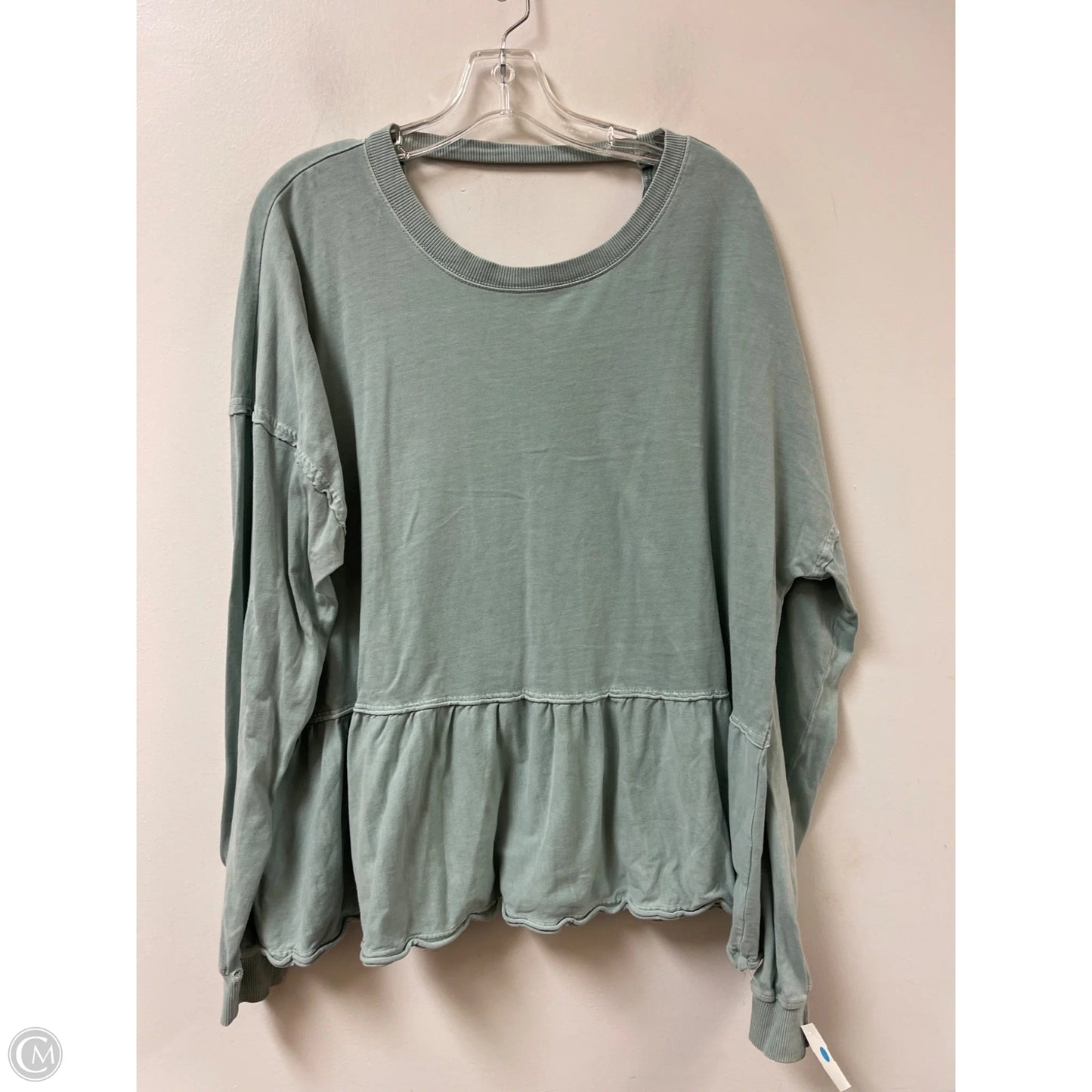 Top Long Sleeve By Easel In Green, Size: M