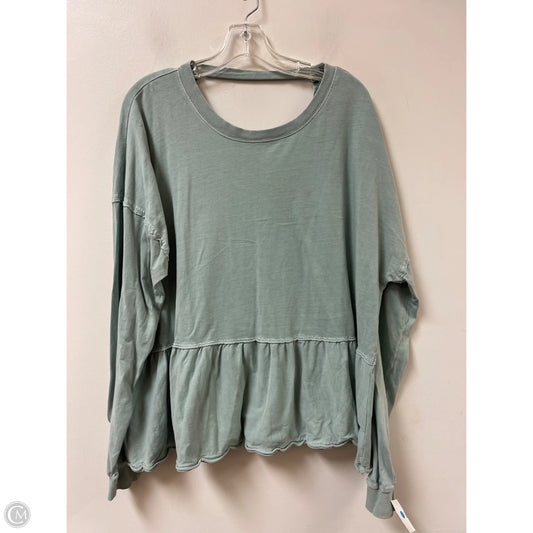 Top Long Sleeve By Easel In Green, Size: M