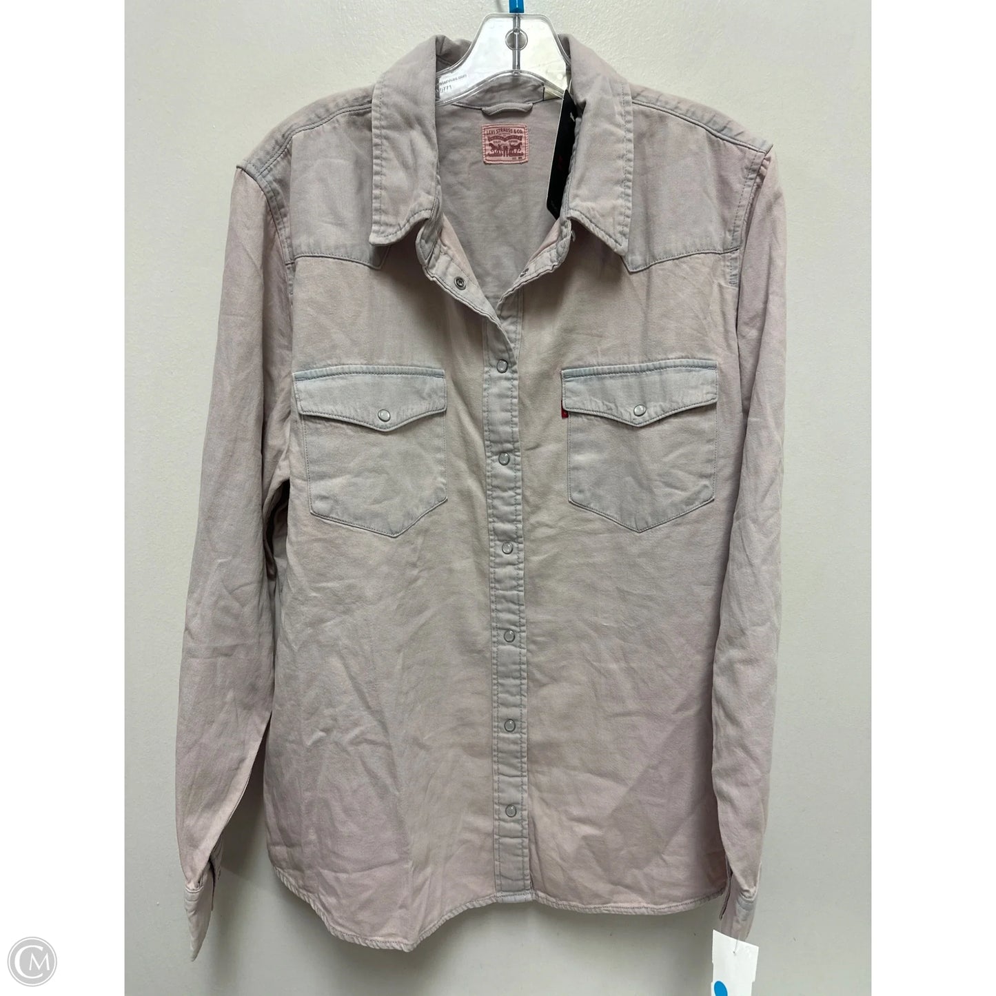 Blouse Long Sleeve By Levis In Purple, Size: 1x