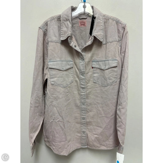 Blouse Long Sleeve By Levis In Purple, Size: 1x