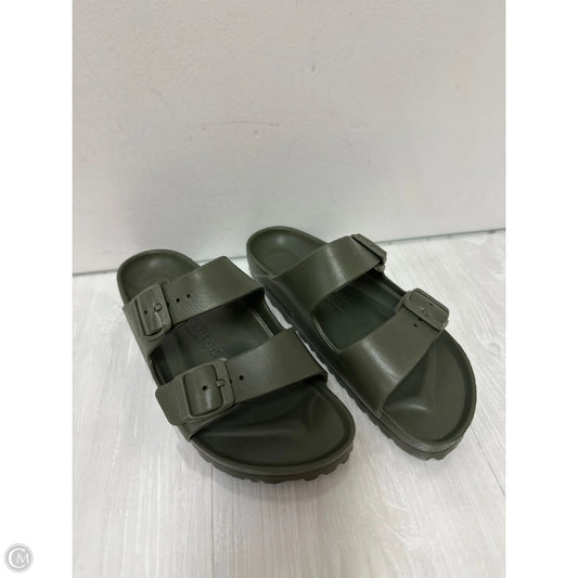 Sandals Flats By Birkenstock In Green, Size: 6