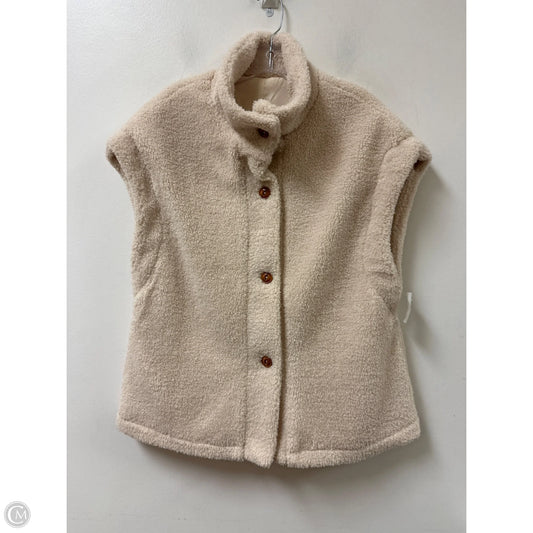 Vest Faux Fur & Sherpa By Clothes Mentor In Beige, Size: S