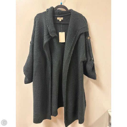 Sweater Cardigan By Elan In Black, Size: Osfm