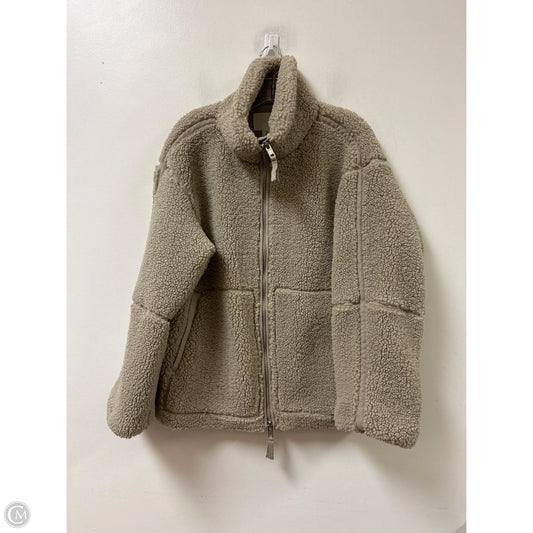 Coat Faux Fur & Sherpa By H&m In Tan, Size: S