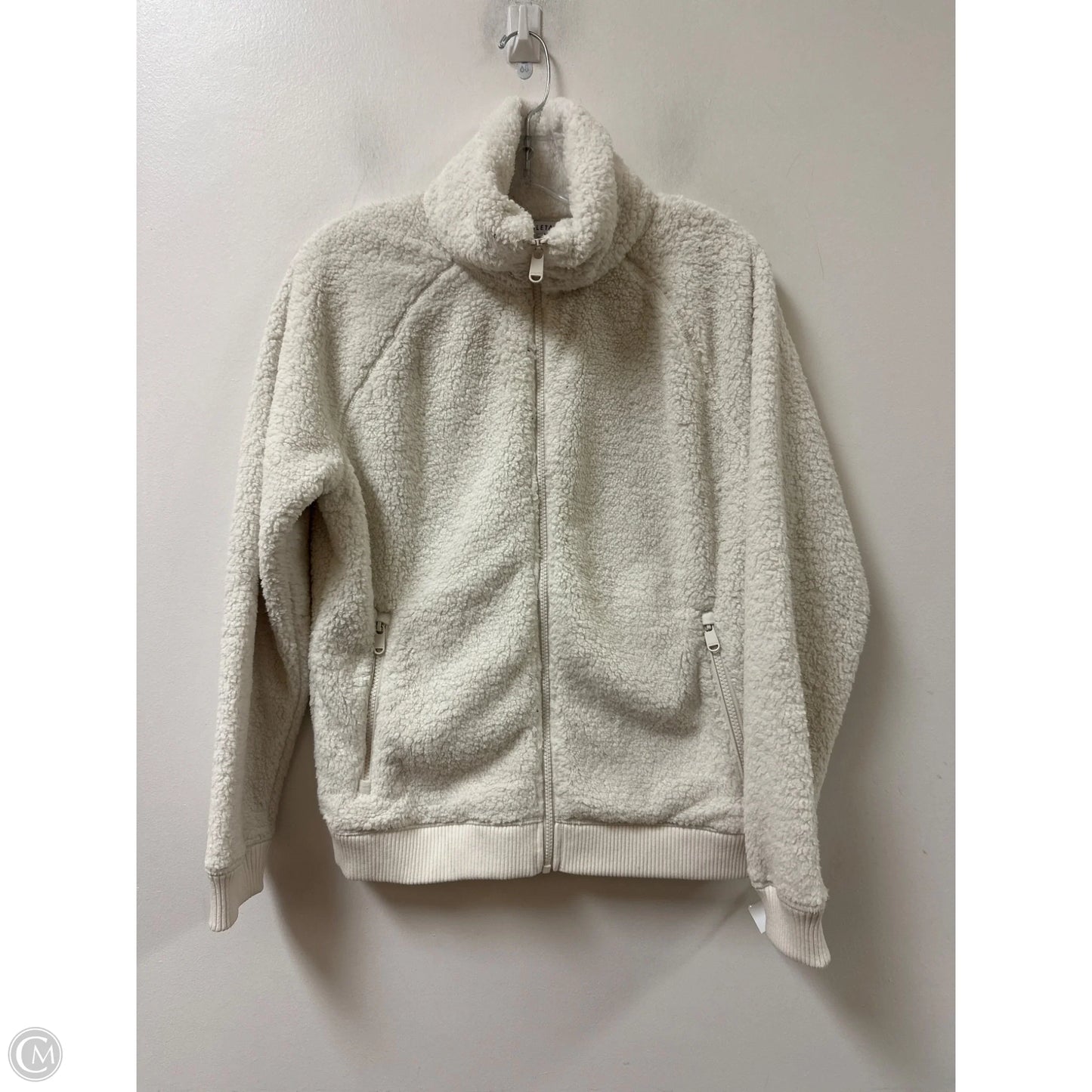 Jacket Faux Fur & Sherpa By Athleta In Cream, Size: S