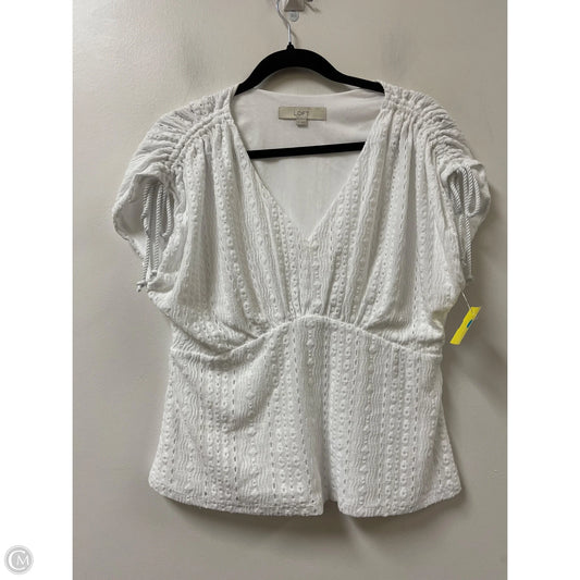 Top Sleeveless By Loft In White, Size: M
