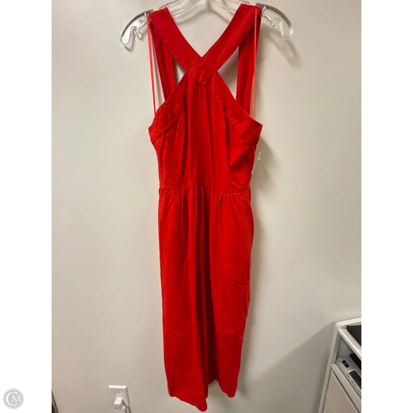 Dress Casual Midi By A New Day In Red, Size: M