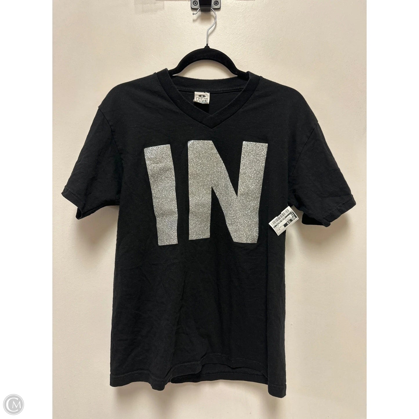 Top Short Sleeve By Clothes Mentor In Black, Size: M