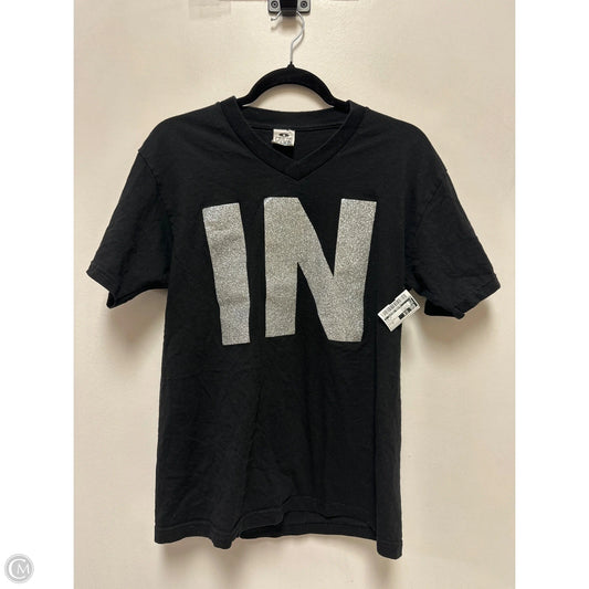 Top Short Sleeve By Clothes Mentor In Black, Size: M