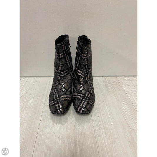 Boots Ankle Heels By Impo In Black & Silver, Size: 10