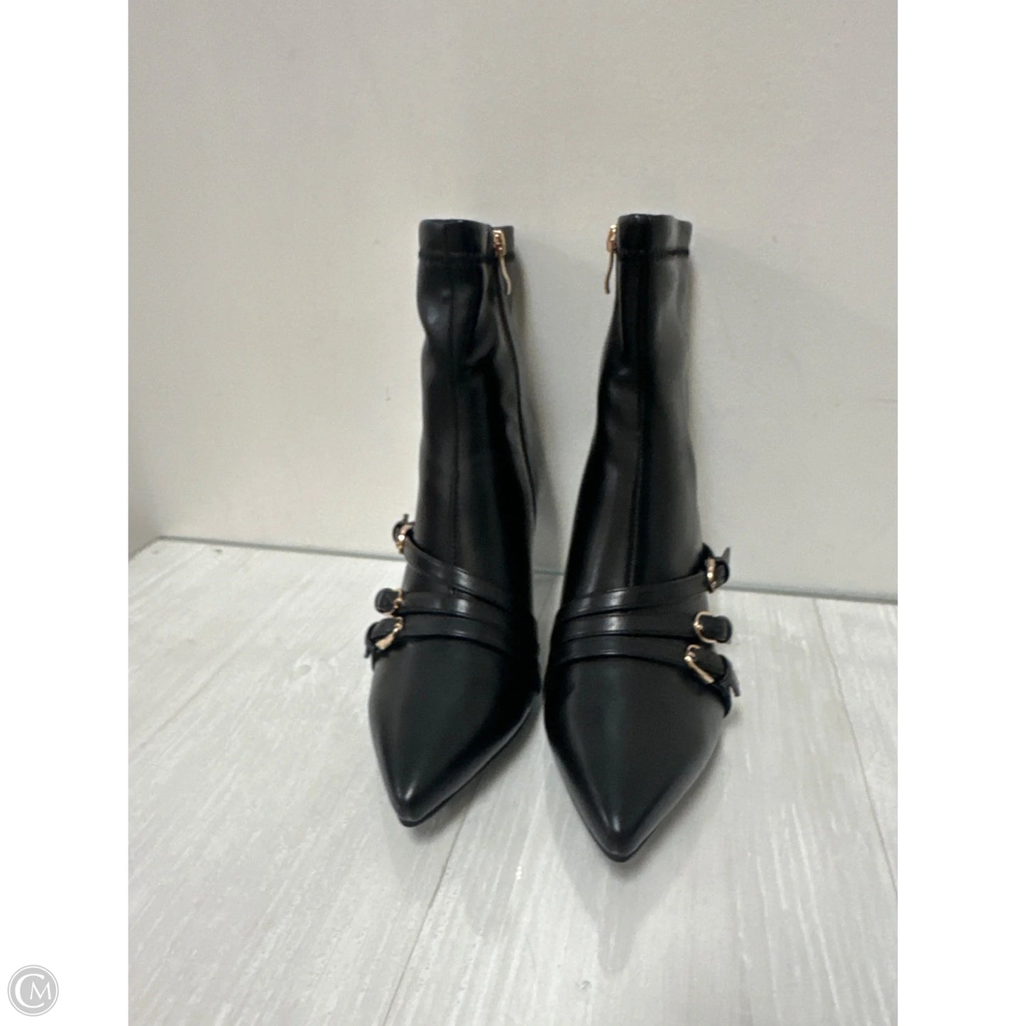 Boots Ankle Heels By Cmb In Black, Size: 8