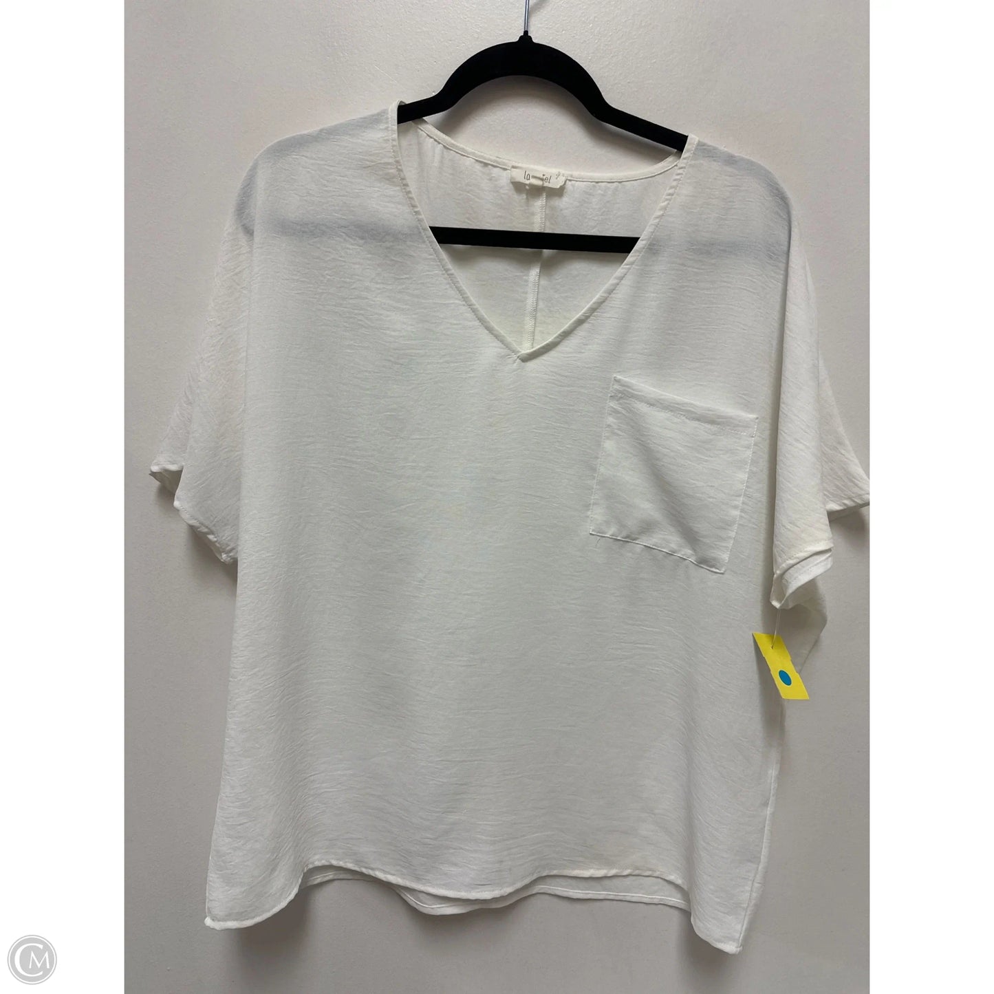 Top Short Sleeve By La Miel In Cream, Size: S