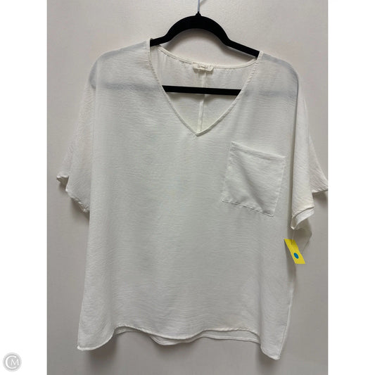 Top Short Sleeve By La Miel In Cream, Size: S