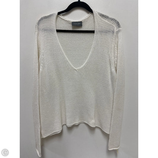 Sweater By Wooden Ships In Cream, Size: Osfm