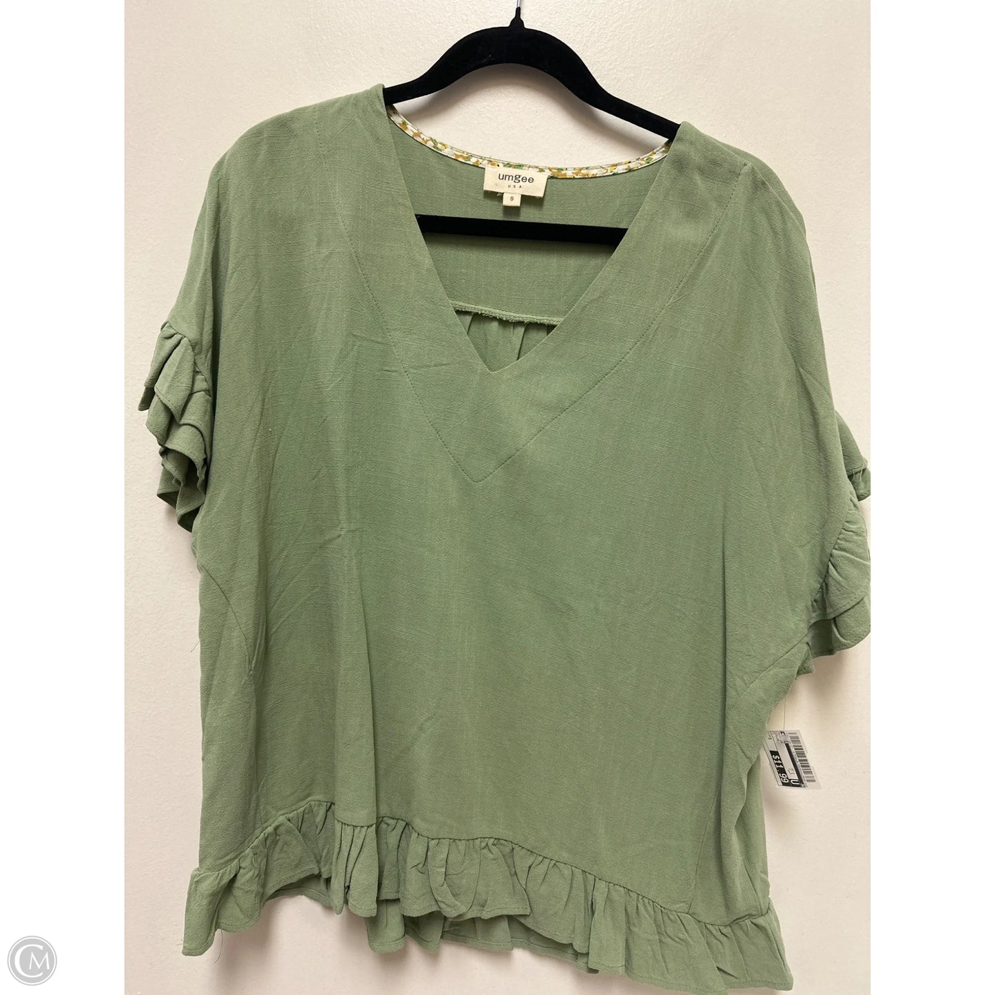 Top Short Sleeve By Umgee In Green, Size: S