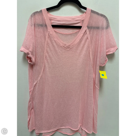 Top Short Sleeve Basic By Calvin Klein In Pink, Size: Xl