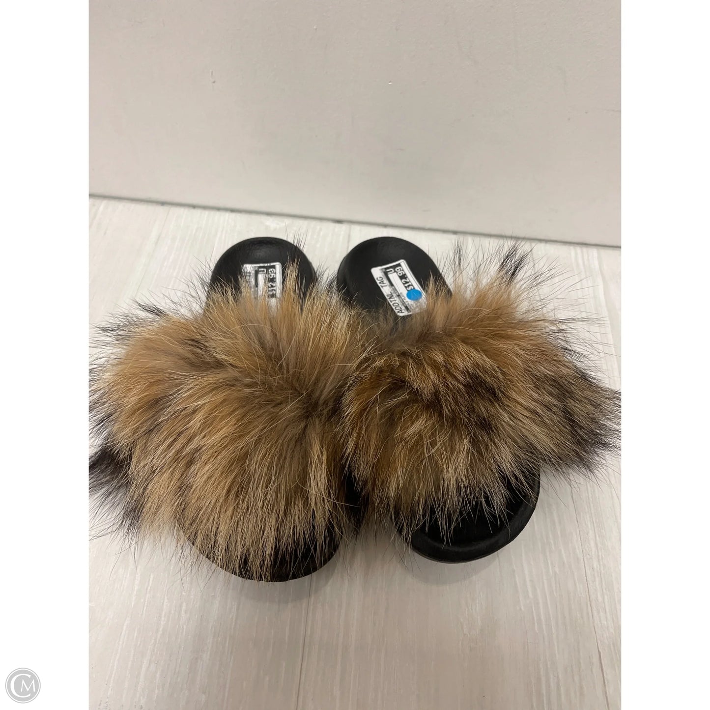 Sandals Flats By Clothes Mentor In Black, Size: 10