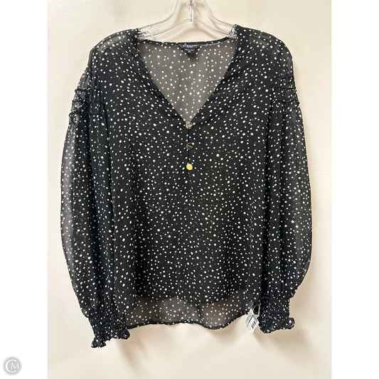 Top Long Sleeve By Marciano In Polkadot Pattern, Size: Xs
