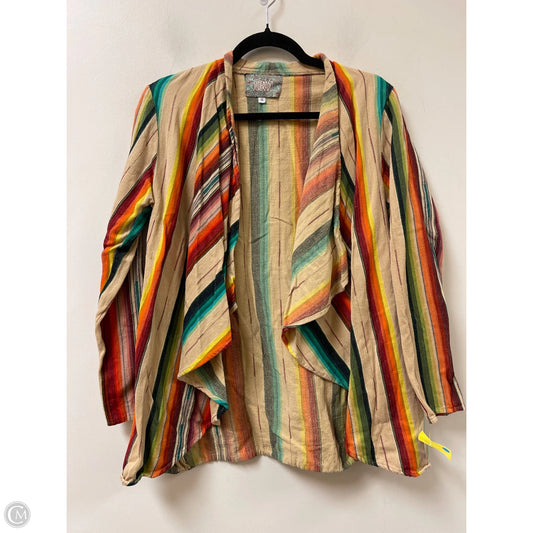 Sweater Cardigan By Clothes Mentor In Striped Pattern, Size: S