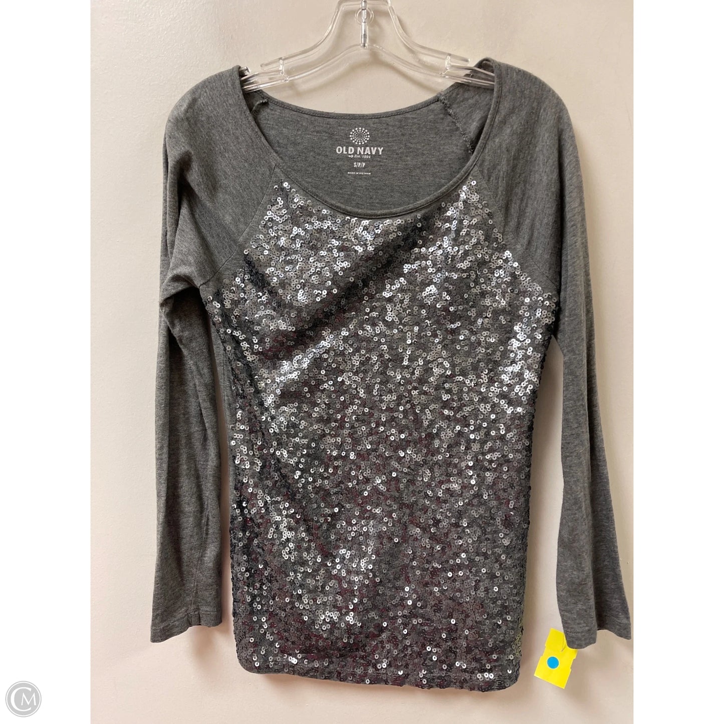 Top Long Sleeve By Old Navy In Grey, Size: S