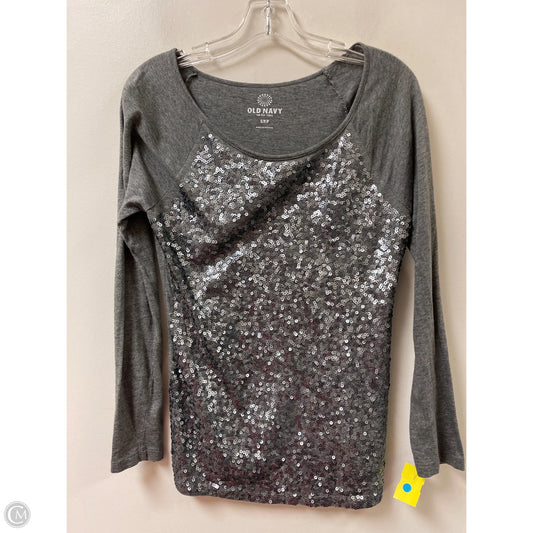Top Long Sleeve By Old Navy In Grey, Size: S