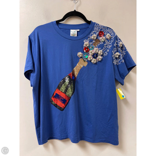 Top Short Sleeve By Cma In Blue, Size: L