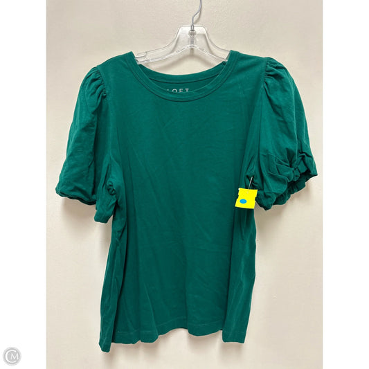 Top Short Sleeve By Loft In Green, Size: L