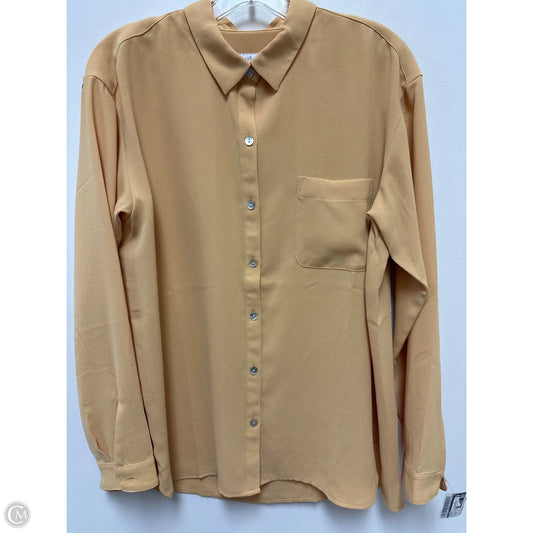 Blouse Long Sleeve By J. Jill In Yellow, Size: M