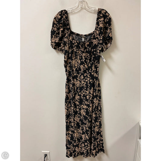 Dress Casual Midi By A New Day In Floral Print, Size: L