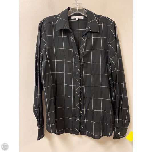 Blouse Long Sleeve By Foxcroft In Black, Size: M