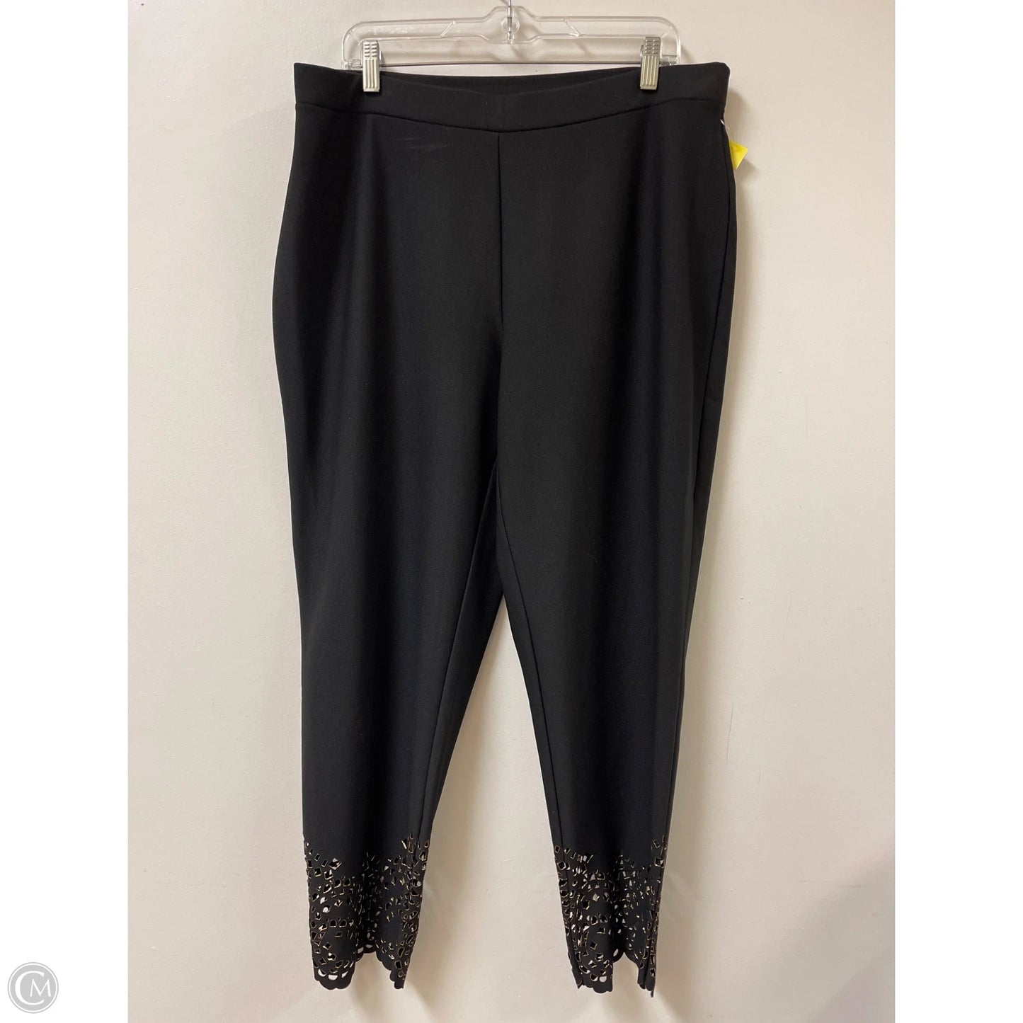 Pants Cropped By Dennis Basso Qvc In Black, Size: 12