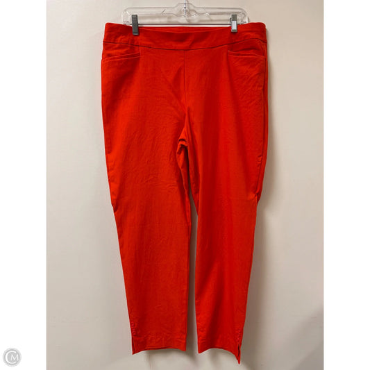 Pants Cropped By Chicos In Orange, Size: 16